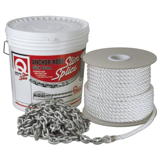 Quick Rode 30' of 8mm Chain 170' of 1/2" Rope Anchor