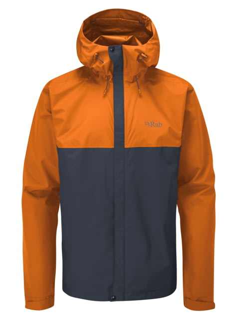 Rab Downpour Eco Jacket - Men's Marmalade/Beluga Large
