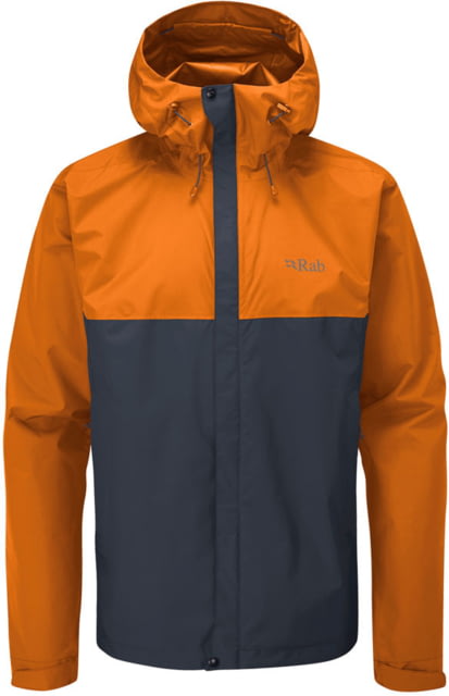 Rab Downpour Eco Jacket - Mens Marmalade/Beluga Small