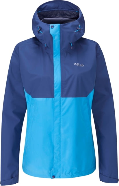 Rab Downpour Eco Jacket - Women's Nightfall Blue/Alaska Blue 12