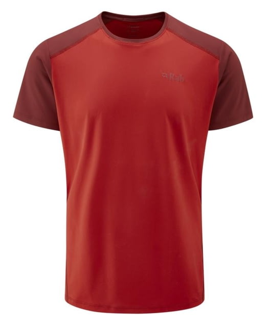 Rab Force Tee - Men's Ascent Red/Oxblood Red Small