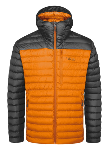 Rab Microlight Alpine Jacket - Men's Graphene/Marmalade Medium