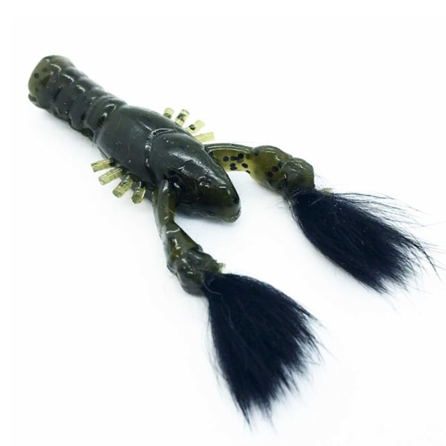 Rabid Baits Rabid Craw Crayfish 3in Green Pumpkin Black