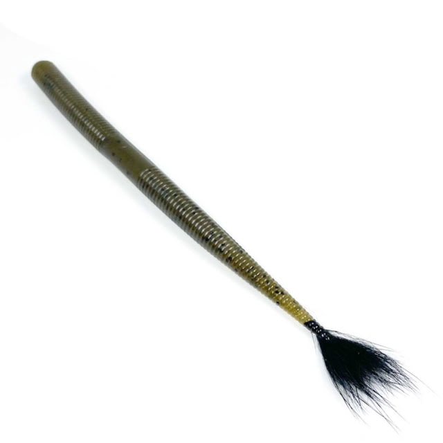 Rabid Baits Shaker Worm Straight Tail Worm 6in Green Pumpkin Black