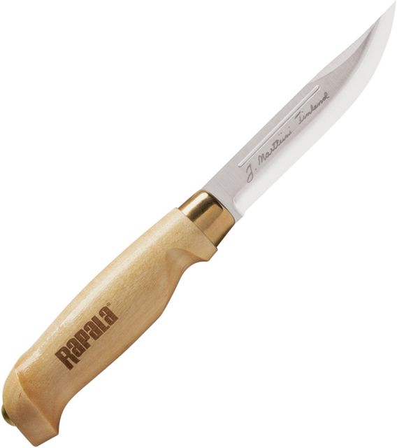 Rapala Birch Collection Clip Point Fixed Blade Knife 4.5in German Steel Clip Point Birch Wood Handle
