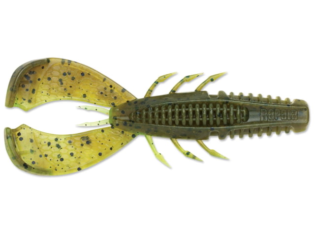 Rapala Rapala CrushCity Cleanup Craw 7 Pack Green Pumpkin Chartreuse Pepper 3-1/2in