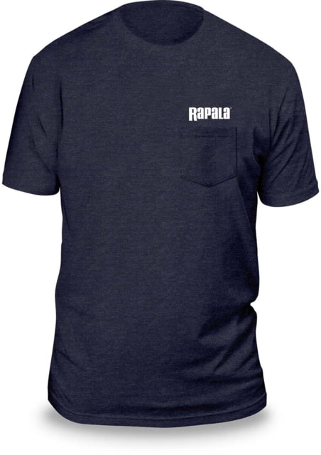 Rapala Next Level T Shirt Navy Blue / Left Pocket White Logo Small