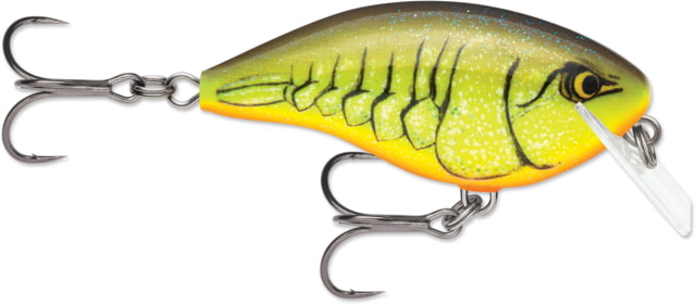 Rapala Rapala OG Rocco 05 3/8 oz Running Depth 5' #4 Treble Hooks Chartreuse Rootbeer Crawdad