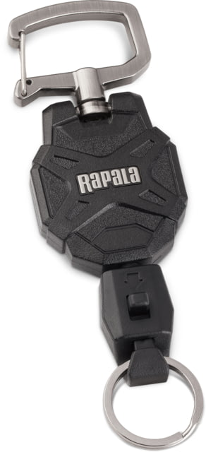 Rapala Retractable Laynard 28in Cord Length 6 oz Hang Weight Capacity 360 Degree Rotating Carabiner Clip Quick Release