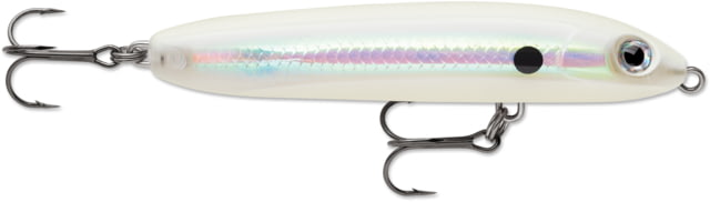 Rapala Skitter V 10 4" 1/2 oz Topwater VMC #4 Treble Hooks Inshore/Freshwater Holographic Bone