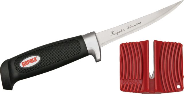 Rapala Soft Grip Fillet Knife with Sharpener 4in