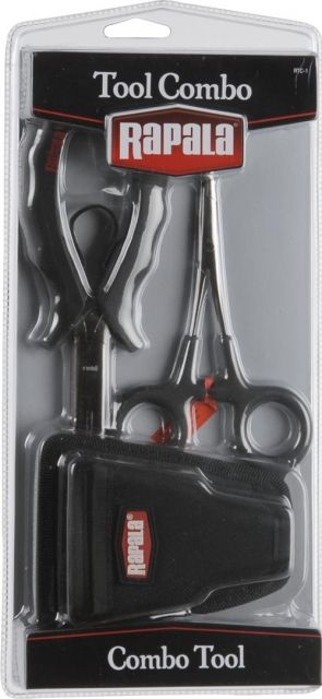 Rapala Tool Combo 5 1/2in Forceps / 8 1/2in Pliers / Dual Sheath w/Belt Clip