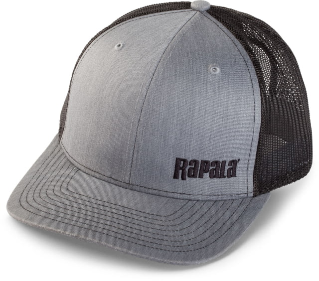 Rapala Trucker Cap Heather Grey/Black Mesh Left Logo