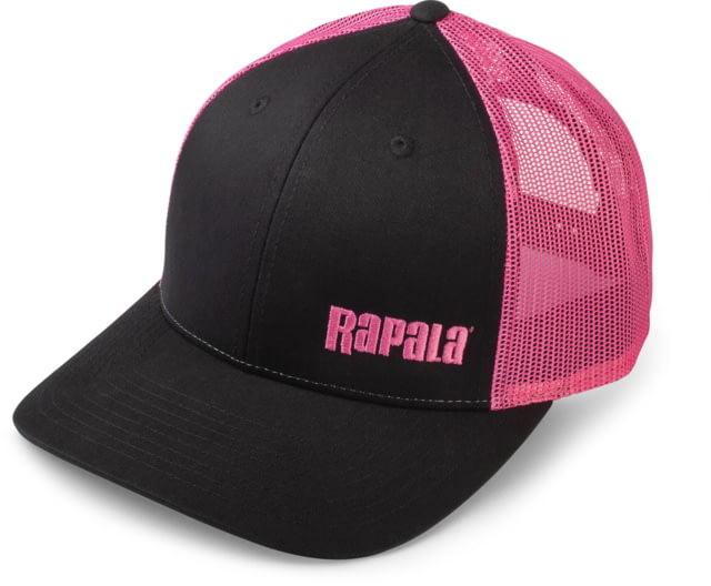 Rapala Trucker Cap Low Profile Black / Pink Mesh Left Logo