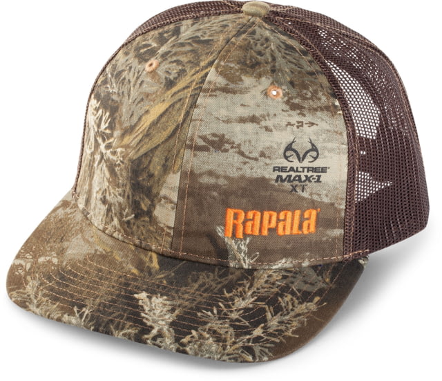 Rapala Trucker Cap Realtree/Brown Mesh Left Logo Blaze