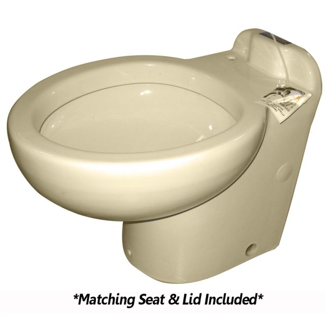 Raritan Marine Elegance - Household Style - Bone - Remote Intake - Heavy-Duty Push-Button Control - 12V