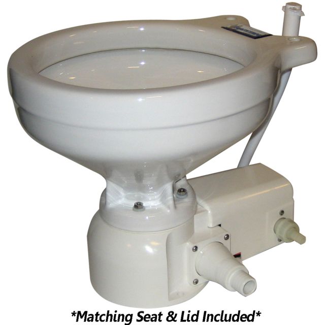 Raritan Sea Era Marine Size Toilet - Press - Fresh Water - 0 & 90 Discharge - Smart Switch - 12V - White