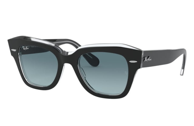 Ray-Ban RB2186 State Street Sunglasses 12943M-49 Blue Gradient Grey Lenses