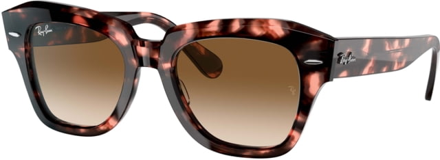 Ray-Ban RB2186 State Street Sunglasses Brown Gradient Lenses Pink Havana 49