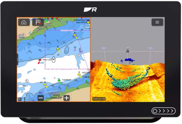Raymarine AXIOM+ 9 RV Chartplotter Multifunction 9in Display w/ RealVision 3D 600W Sonar RV Chartplotter-100 Transducer and LightHouse North America