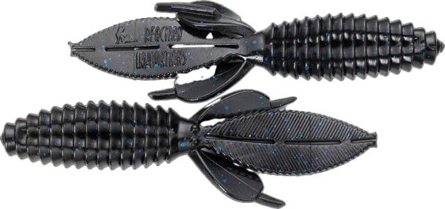 Reaction Innovations Sweet Beaver Creature Bait 10 4.2in Black with Blue Flake