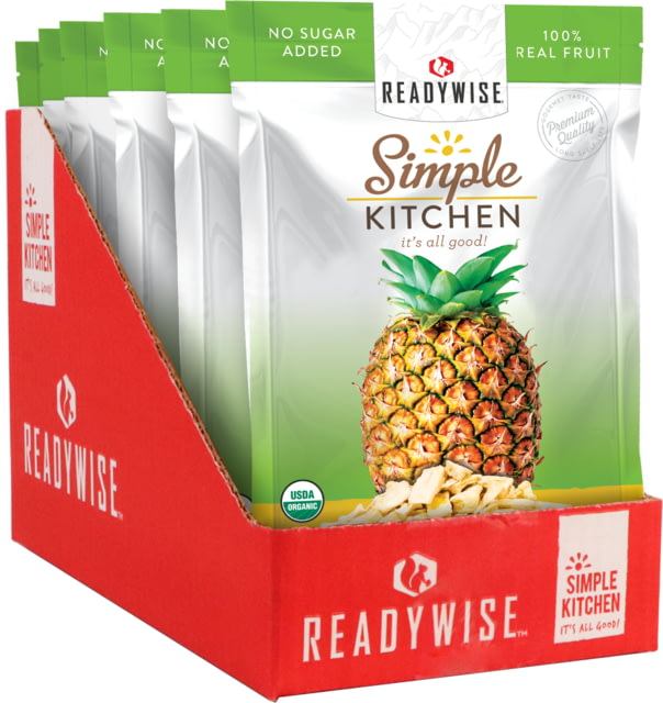 ReadyWise Simple Kitchen Organic Freeze-Dried Pineapples 6 Pack