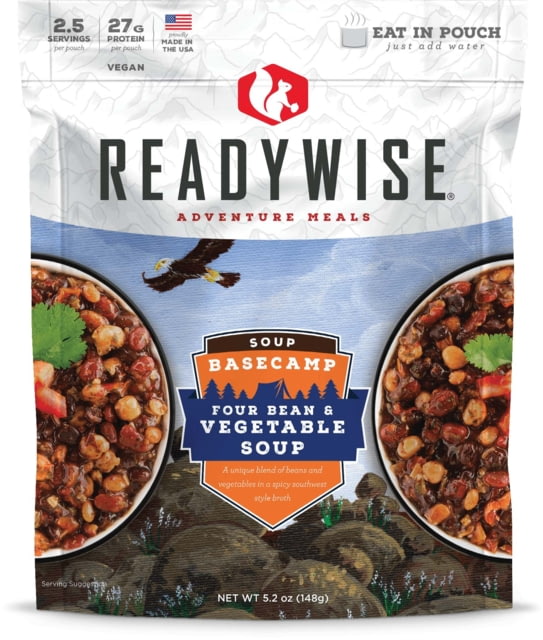 ReadyWise Basecamp Four Bean & Vegetable Soup Single Pouch