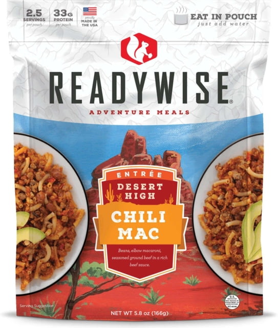 ReadyWise Desert High Chili Mac with Beef Single Pouch