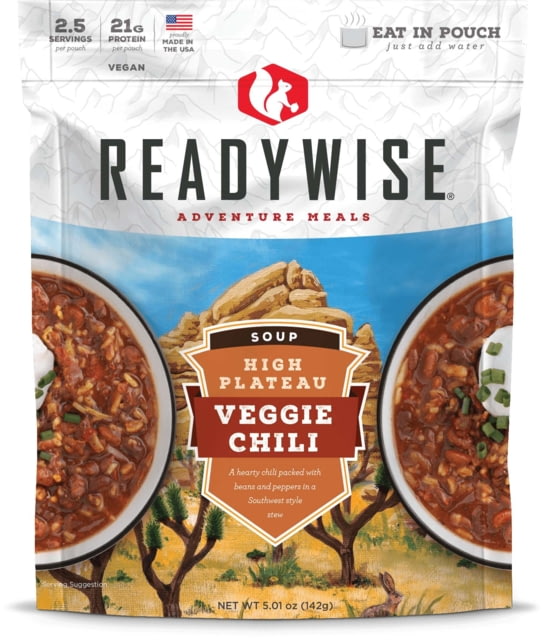 ReadyWise High Plateau Veggie Chili Soup Single Pouch
