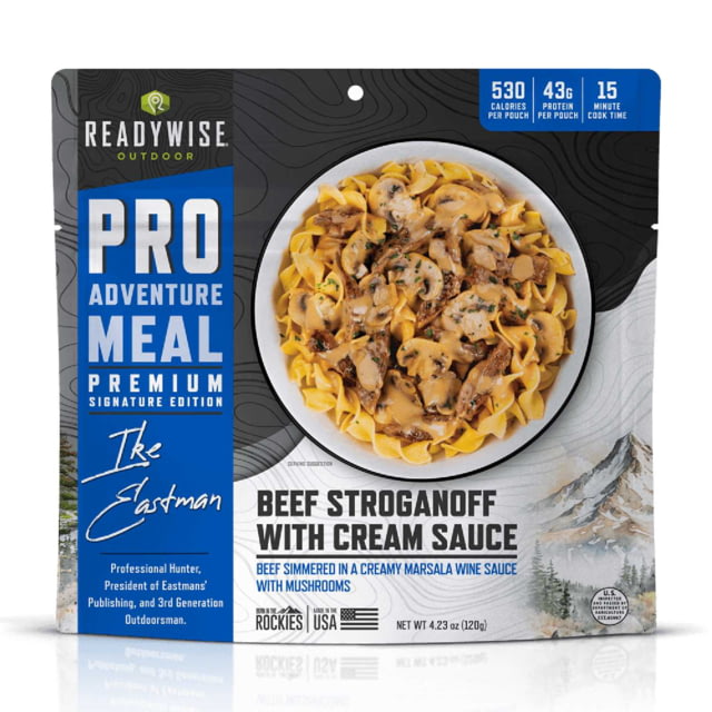 ReadyWise Outdoor Pro Meal Beef Stroganoff with Mushroom Cream Sauce Black