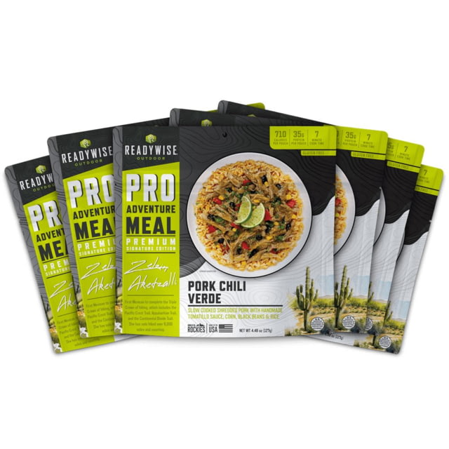 ReadyWise Signature Edition Pro Adventure Meal w/ Zelzin Aketzalli Traditional Pork Chili Verde 6 Count Case Pack