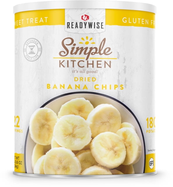 ReadyWise Simple Kitchen Bananas Chips - 22 Serving Can White