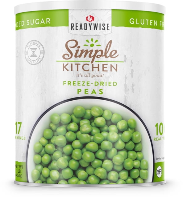 ReadyWise Simple Kitchen Freeze-Dried Peas - 17 Serving Can White