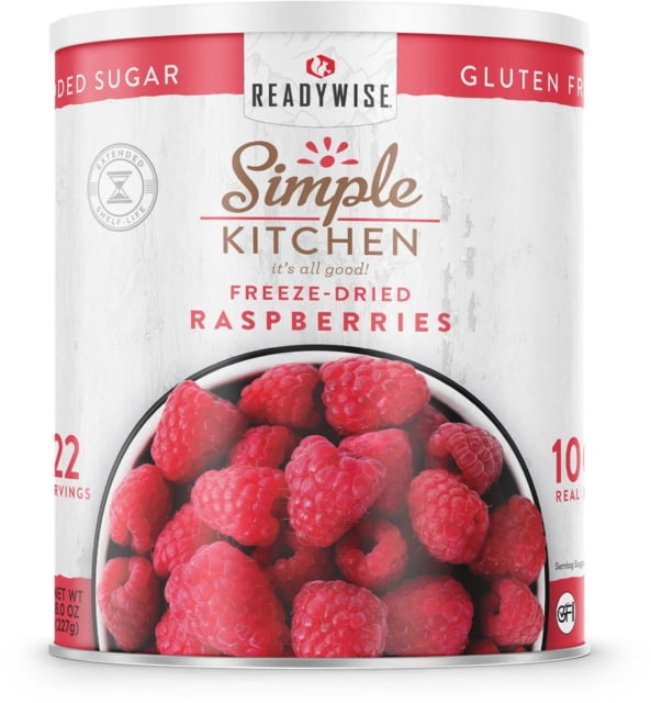 ReadyWise Simple Kitchen Freeze-Dried Raspberries - 22 Serving Can White