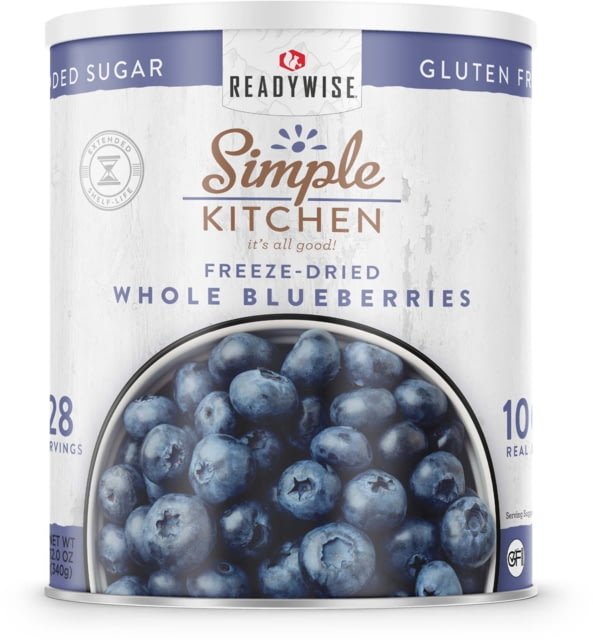 ReadyWise Simple Kitchen Freeze-Dried Whole Blueberries - 28 Serving Can White