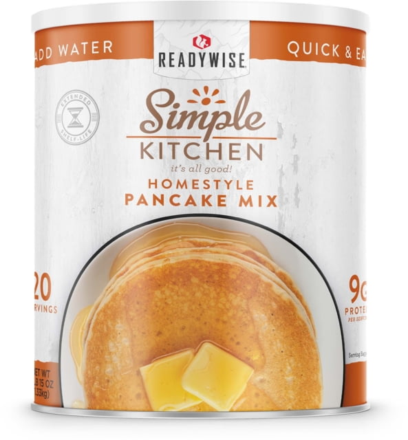 ReadyWise Simple Kitchen Pancake Mix- 20 Serving Can White