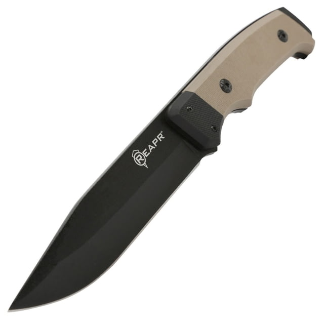 Reapr Brigade Fixed Blade Knife 5in 420 Stainless Steel Modified Drop Point Blade Black