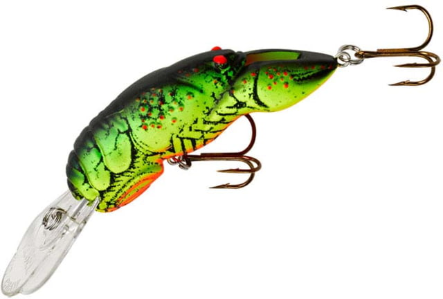 Rebel Lures Rebel Big Craw Crankbait 2 5/8in 7/16 oz Floating Chartreuse/Green Back