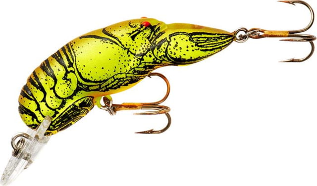 Rebel Lures Rebel Crawfish 1 11/16in 3/16oz 4'- 6 Cranking Depth Chartreuse/Brown
