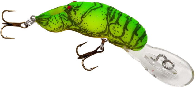 Rebel Lures Rebel Deep Teeny Wee Crawfish Lure 1 1/2in 1/9oz Floating Chartreuse/Green Back