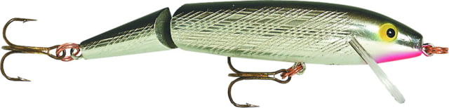 Rebel Lures Rebel Jointed Minnow Lure Floating Silver/Black 3 1/2in 5/16oz