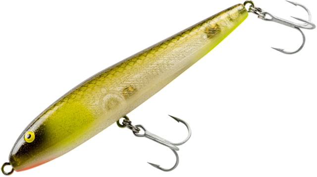 Rebel Lures Rebel Jumpin Minnow 4 1/2in 3/4oz 2 Hooks Chartruese Ayu