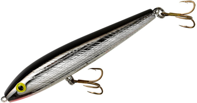 Rebel Lures Rebel Jumpin Minnow Topwater Bait 3 1/2in 3/8 oz Floating Silver/Black
