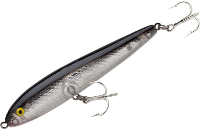 Rebel Lures Rebel Jumpin Minnow Topwater Bait 4 1/2in 1/2 oz Floating Silver/Black