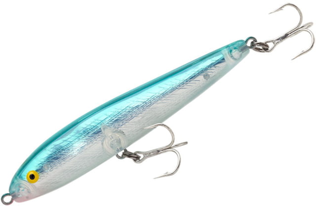 Rebel Lures Rebel Jumpin Minnow Topwater Bait 4 1/2in 1/2 oz Floating Silver/Blue