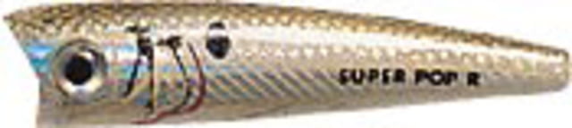 Rebel Lures Rebel Super Pop-R Topwater Bait 3 1/8in 5/16oz Floating Silver Shiner