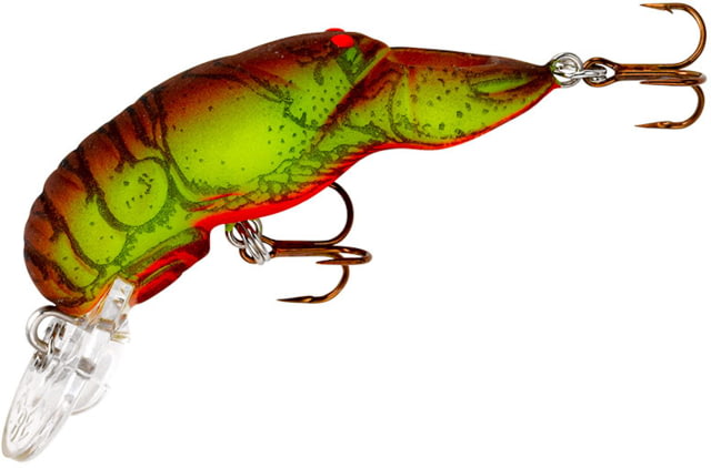 Rebel Lures Rebel Teeny Wee Crawfish Bait 1 1/2in 1/10 oz Floating Chartreuse/Brown