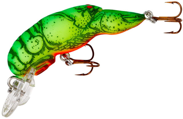 Rebel Lures Rebel Teeny Wee Crawfish Bait 1 1/2in 1/10 oz Floating Chartreuse/Green Back