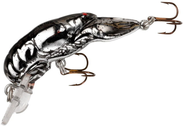 Rebel Lures Rebel Teeny Wee Crawfish Bait 1 1/2in 1/10 oz Floating Chrome Blackback