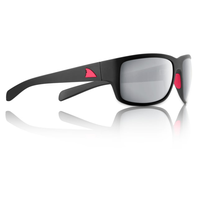 Redfin Polarized Amelia Sunglasses MBlack Frame Dark Shad Mirror Polarized Lens One Size